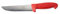 SENO & SENO Coltello Professionale Macello Francese 22x4,2 cm – Lama Acciaio Inox Temperato Alta Durezza – Manico Rosso Ergonomico Antiscivolo – Finitura Manuale Igienica