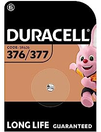 1X Duracell 376/377 (1 blister de 1 pile) 1 pile (SR626/V377/V376/SR66/SR626W/SR626SW)