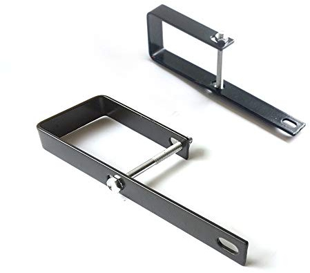 DANXQ Balkongeländer, Blumenregal, Eisenhaken, für Rundrohrgeländer und Vierkantrohrgeländer, geeignet für Breiten 3,5–6,5 cm, 2 Stück (4,5 cm)