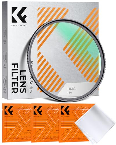 K&F CONCEPT UV Filter 40,5mm Schutzfilter mit DREI Reinigungstücher | Optikglas mit 18-lagiger Nano-Beschichtung,HD Bild,Nano-Klear,FV301