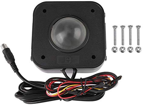 SWONVI Arcade Trackball Maus 4,5 cm beleuchtet runde LED Trackball Maus PS/2 PCB-Anschluss für Arcade Trackballs