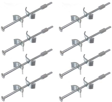 TERF Robuste Arbeitsflächen-Verbindungsschrauben, M6 x 100 mm, für Küchenmöbel, Schmetterlingsbolzen zum Verbinden, Befestigen und Klemmen, 8 Stück