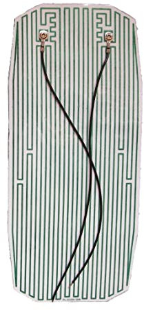 ASG Technik Spiegelheizung/Heizfolie mit Kabel, selbstklebende Beschichtung für einfache Montage, 32 Watt, 24 Volt Breite 145 mm x Höhe 330 mm, Niedervolt, 30-40 Grad, Frostschutz, LKW, PKW