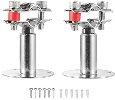 USAMILY 2pcs Adjustable Stainless Steel Pipe Bracket Clamp, Wall Mount Ceiling Mount Pipe Support for 1/2 inch Pipe