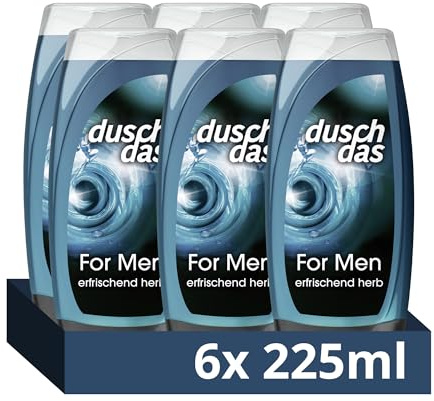 Duschdas duschgel för män duschbad med fräsch energi doftformel ger en uppfriskande dusch 6 x 225 ml