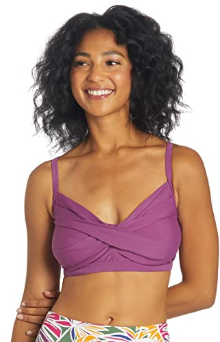 Sporti Women's Athletic Twist Underwire Bikini Top - Amethyst - 36D/DD