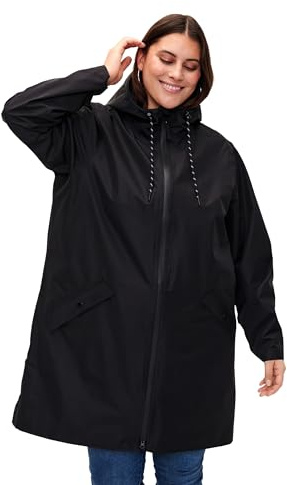 Zizzi Damers plus storlekar regnrock förseglade sömmar storlek 42–60 – plus size damkläder