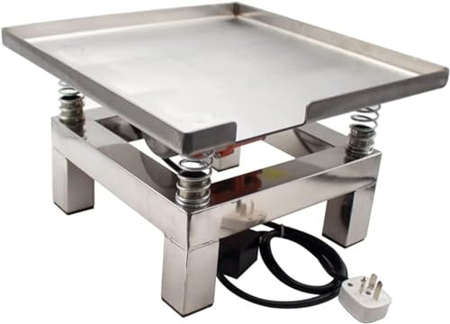 MAHWER Table vibrante en béton, Test de Vibration électrique, Mini Table vibrante en Acier Inoxydable, Plate-Forme de Vibration de Bloc d'essai de Banc (Color : 110v)