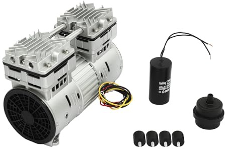 Oil-free Silent Air Pump, 110V 550/800W Powerful Air Compressor Head With 4 Rubber Foot Pads, Durable Small Air Pump Head All Copper Motor With Precision Thread With Silencer & Capacitor (800W)