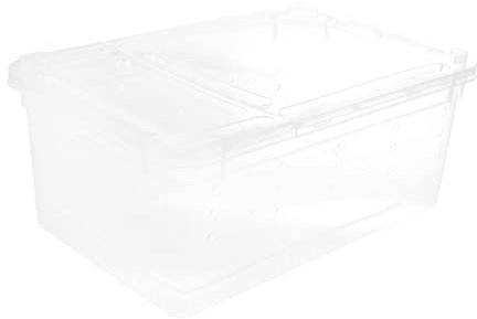 DOITOOL Insekten Box Mit Atemloch Für Reptilienfütterungsbox Transparente Zuchtbox Aus Hochwertigem Kunststoff Kompakt Und Leicht Zu Bedienen Geeignet Für Spinnen Eidechsen Und Andere