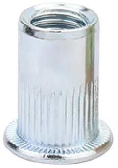 CHATROOM 5/20 Stücke 304 Edelstahl Kohlenstoffstahl Aluminium Flachkopf Blindnietmutter M3 M4 M5 M6 M8 Einsatz Nutsert for Schraubbolzen (Color : Carbon steel-01, Size : 15pcs M5)