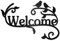 CREATCABIN Welcome Metal Wall Art Birds on Branch Decor Wall Hanging Silhouette Sculpture Ornament Iron Welcome Sign for Indoor Outdoor Home Living Room Kitchen Garden Decoration Gift Black 12 x 8Inch