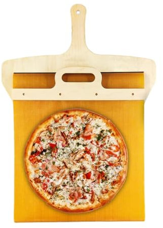 Hanabitx Pala per Pizza Scorrevole, la Pala per Pizza Che Trasferisce la Pizza Perfettamente Antiaderente, Pala Pizza Scorrevole,60X30Cm