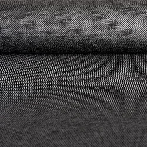 Fabreco Vlies, Vliesstoff, Nähvlies, Spannvlies, Spannstoff – Meterware Polstervlies für Möbel, Breite 160 cm, 1lfm - 100g/m2 Schwarz