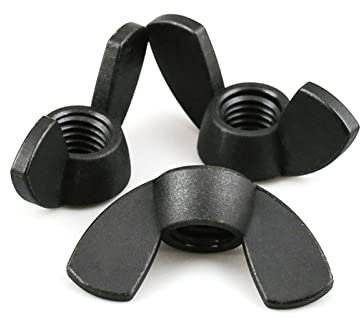 5/10/50/100 Stück M3 M5 M6 M8 M10 M12 Nylon-Flügelmutter, schwarzer Kunststoff, Schmetterlingsmutter, Kunststoff-Barrenmutter for die Installation von Bolzen und Schrauben(50pcs,M5)