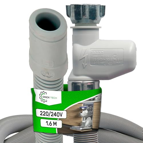 Universal Manguera Aquastop para Lavadora y Lavavajillas 1,6 m con Código Original C00372679 482000022209 482000023524 para Indesit para Ariston para Whirlpool - Garantía de 5 Años - ONIX TECH