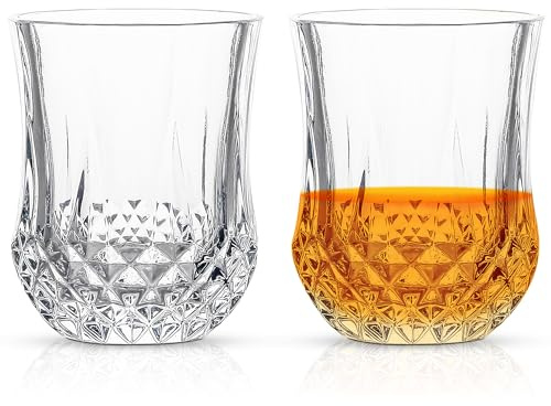QUAFFER Mini Glass (Set of 2) – Classic Whisky Vodka Tequila Sherry Brandy Cordial Mini Snifters Glasses - Perfect for Parties, Bars, Events, Home Bar