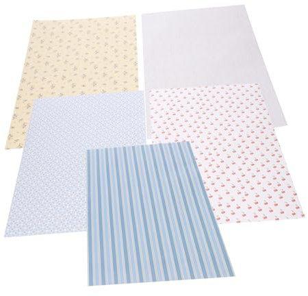 SUPVOX 5hojas Papel Pintado para Casa De Muñecas De Papel Adhesivo para Paredes De Minicasas Decoración para Habitaciones De Muñecas
