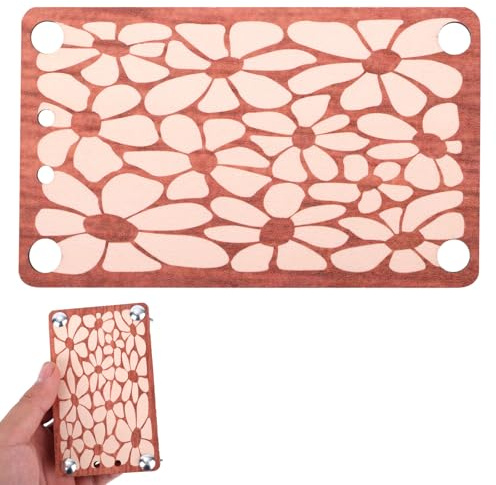 BOXOB Mini Presse à Fleurs, Micro-Presse à Fleurs en Bois Petit Format Kit de Préservation Des Plantes Cadeau pour les Amateurs de Bricolage Outil pour Loisirs Créatifs, 11,5x7,5cm