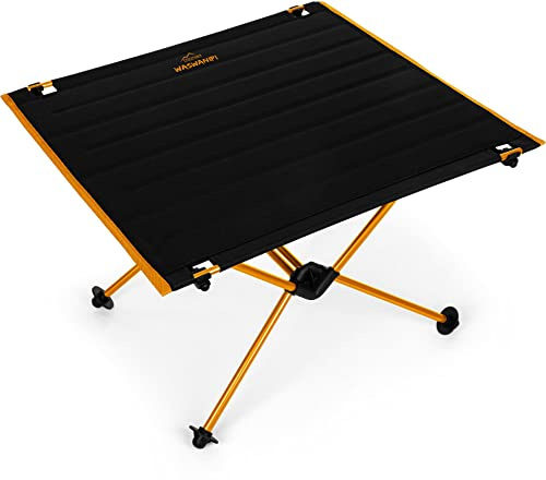 normani XXL Ultraleichter Campingtisch Faltbarer Klapptisch mit Aluminiumgestell- Stabiler Outdoortisch Reisetisch - Extrem kleines Packmaß - 1368g! Orange OneSize