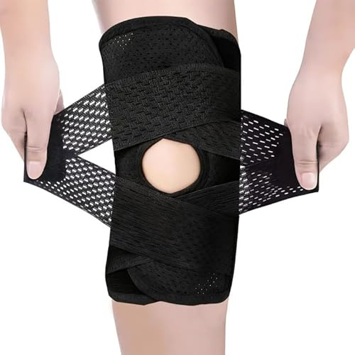 Bodiiwuliu Kniebandage MäNner Damen, Knieschoner FüR Sport Und Alltag, Vkomprimierte BäNder Verstellbarer Knieschutz, Atmungsaktiv, FüR FußBall, Joggen Oder Fitness
