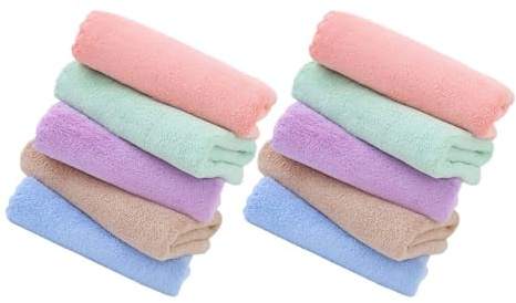 BELLIFFY Lot de 10 Tapis de Couchage en Polaire Douce 30x30 Cm pour Petits Animaux Literie Lavable et Absorbante pour Hamsters, Cochons D’Inde, Lapins et Cages de Transport