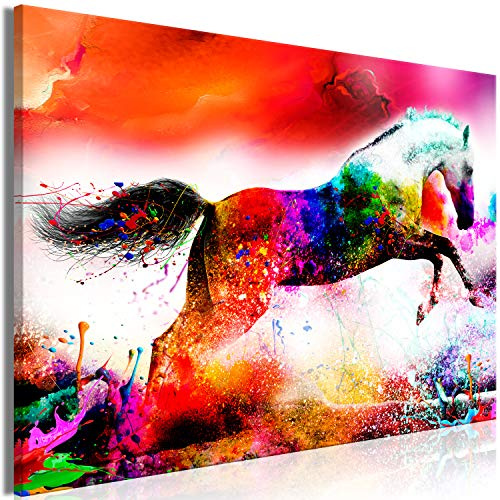 murando - Leinwandbild Pferd 120x80, 120x80 cm, 1-teilig, Schlafzimmer | Hochwertige Leinwand, sofort aufhängbar, ideal fürs Wohn- oder Schlafzimmer, wasserfest und lichtecht, langlebig, stilvoll