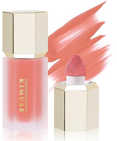 KIMUSE Fard à joues, Blush Gel Crème Effet Bonne Mine, Texture Légère Et Onctueuse (Peace-Peachy Pink)