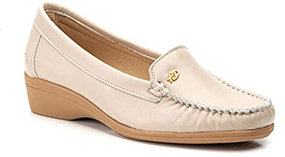 Mokassins Damen aus echtem Leder Elegante Wildleder Hausschuhe mit Absatz