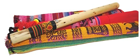Fair Trade Bolivianischer 38cm/15 Quena Flute Set mit Etui Mit Finger Tabelle