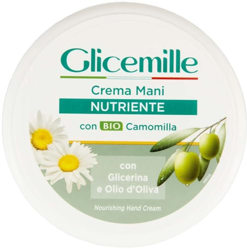 GLICEMILLE | Crema de manos nutritiva, tarro, con glicerina y aceite de oliva, 100 ml