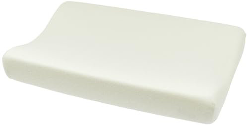 Meyco Baby Uni Frottee Wickelauflagenbezug (Bezug aus 80% Baumwollfrottee, weich und hautfreundlich, feuchtigkeitsabsorbierend, waschbar, trocknergeeignet, Größe: 50 x 70 cm), Offwhite