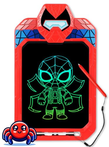 LCD Drawing Tablet for Kid 10Inch Spider Hero Drawing Pad for Boy 2 3 4 5 6 Writing Tablet Doodle Board Car Trip Travel Toy Birthday Gift for Toddler