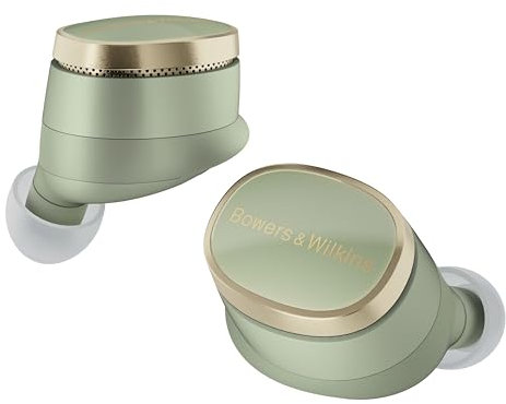 Bowers & Wilkins Pi8 kabellose True Wireless Kopfhörer mit Aktiver Geräuschunterdrückung, Bluetooth, AptX, Ladecase mit Wireless-Audioübertragung – Jadegrün