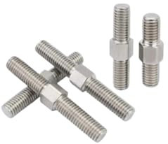 304 Edelstahl Außensechskantschraube mit Umrüstung auf Links- und Rechtsgewinde, doppelseitige Gewindestange, Stehbolzen M3 M4 M5 M6 M8 -M16(M6x30,5 Pcs)