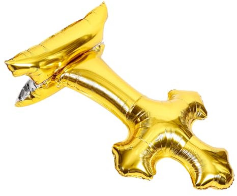 PRETYZOOM Tauf-eucharistie-ballons Geburtstagsparty-kreuzballon Ballonständer Seifenblasenmaschine Weihnachtsgedächtnisballons Abschluss-ballonbogen-set Badespielzeug Aluminiumfolie Golden