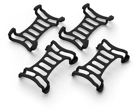 Dog 6 GPS Tracker clip in gomma compatibile con Tracti GPS Pet Location Tracker Activity Tracker sostituzione gomma fissaggio clip nere – Confezione da 4