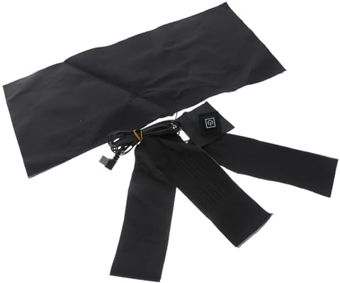 Yardenfun Piastra Riscaldante Elettrica a Fibra di Carbonio per Abbigliamento Temperatura Regolabile e Comoda da Indossare, Tappetino Riscaldante Nero per Guanti e Coperte