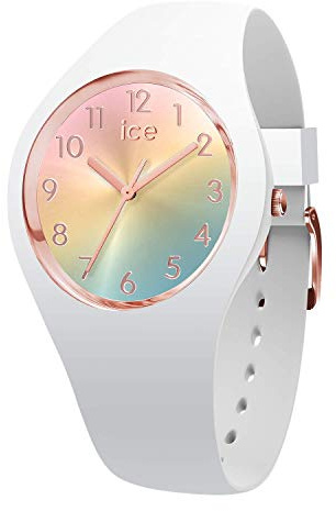 ICE-WATCH - Ice Sunset Rainbow - Montre Blanche pour Femme avec Bracelet en Silicone - 015743 (Small)