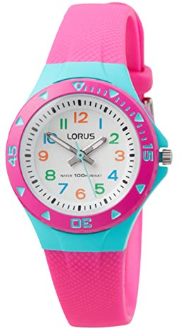Lorus Barn flicka klocka rostfritt stål barn Rosa-turkos