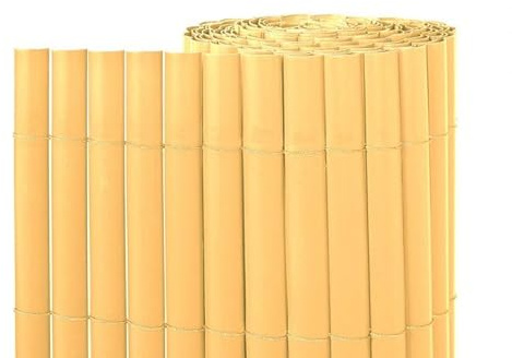 Suinga SICHTSCHUTZMATTE NATUR PVC 2 x 5 m, für Gärten, Terrassen und Balkone.