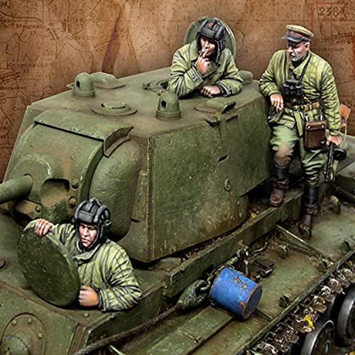 PANGCHENG 1/35 Harz Modellfigur GK Soldat Sowjetische Tanker und Infanteriekommandant Militärthema des Zweiten Weltkriegs Unmontiert und unbemalt k