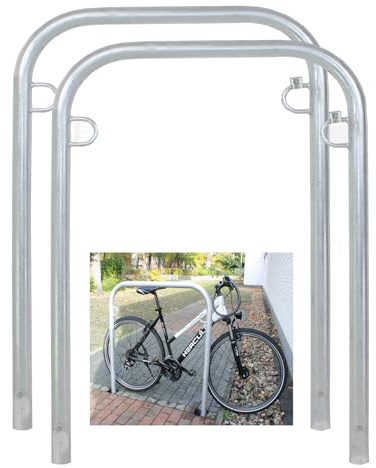 2x Fahrradanlehnbügel zum Einbetonieren Fahrradständer für 2 Fahrräder Fahrrad Anlehnbügel Anlehnständer Poller Ständer feuerverzinkt Fahrradständer Fahrrad