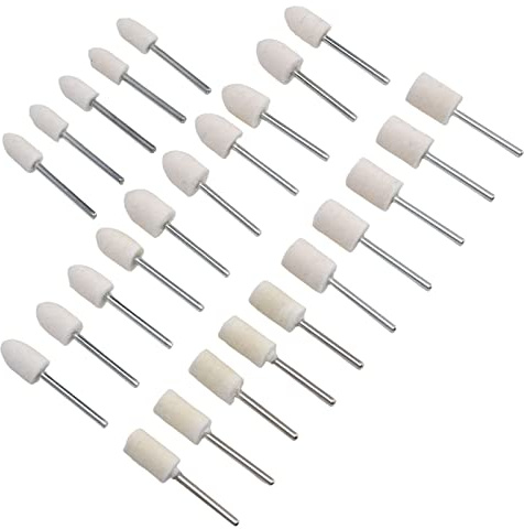 25Pcs Felt Polishing Wheel, Wool Buffing Grinding Bits Grinder Head Rotary Tool Drill Attachment for Molds, Glass, Equipment, Metal