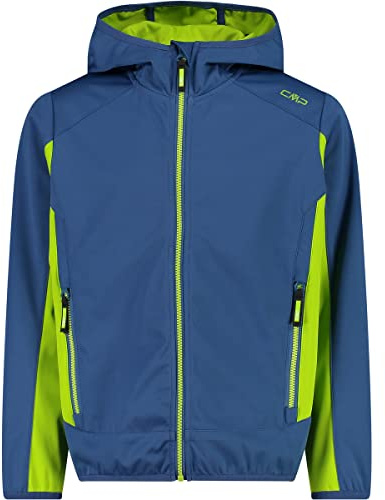 CMP Jungen Softshelljacke, Dusty Blue-Limegreen, EU 104