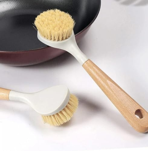 Marco Paul Bamboo Washing Up Brush Sustainable Cleaning Products Reusable Kitchen Accessories Environmentally Friendly Cleaning Brush Heavy Duty - 23cm