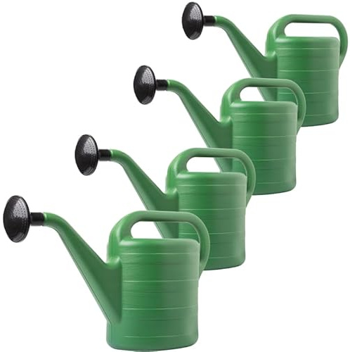 2friends Gießkanne 5L, 4er Pack – Abnehmbare Düse, Klassisch Grün, UV-Beständig, Komfortable Bewässerung, Leicht & Langlebig für Garten und Haushal