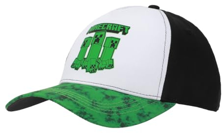 Minecraft Creepers logotyp ungdom färgblock traditionell justerbar hatt, Minecraft Creepers logotyp, One Size