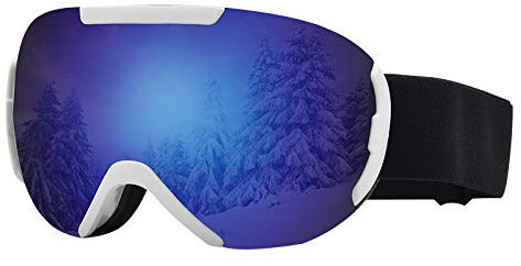 CZYGPHY Winter-Doppel-Antibeschlag-Schneebrille mit großem Sichtfeld für Herren und Damen im Freien, kann eine Myopie-Brille tragen, sodass die Brille besseren Schutz bietet