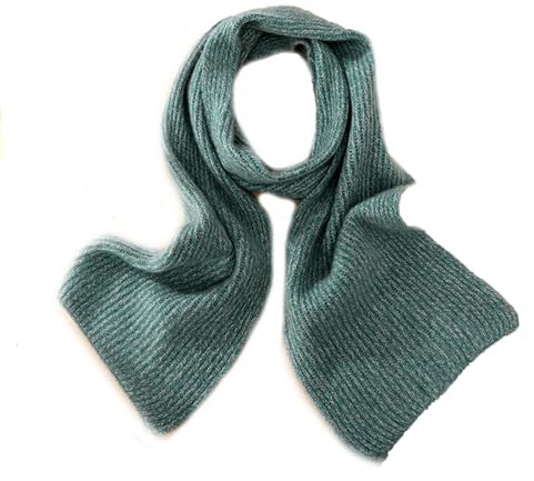 SUNMME Warmer Kaschmirschal für den Winter im koreanischen Stil, Gerippter Strickschal aus Effektgarn (türkis, Einheitsgröße)